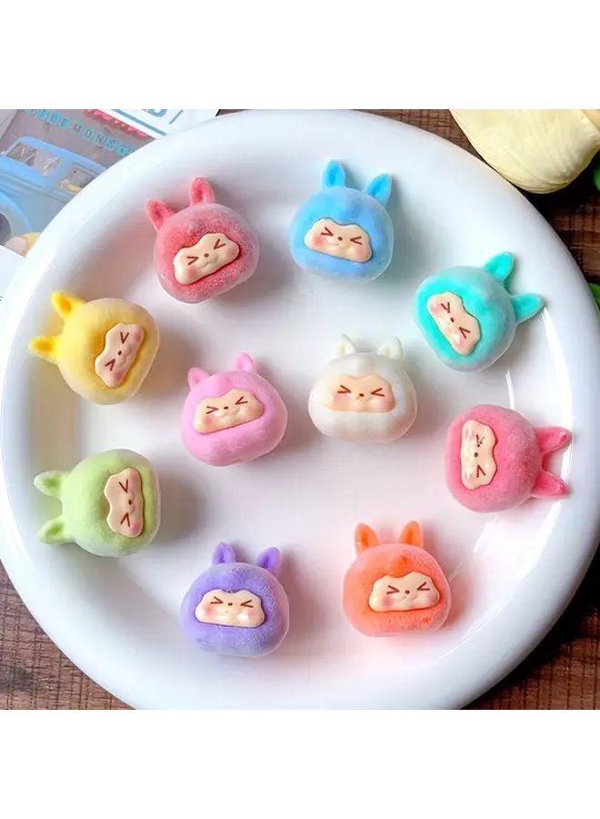 7pcs Luminous Flocked Animal Charms DIY Phone Chain Jewelry Beads Home Decor - Image 5